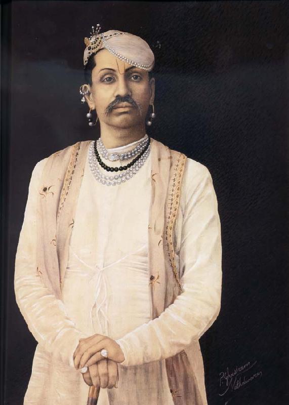 Ghasiram Hardev Sharma Tilakayat Govardhanlalji,Head of Priests in the Haveli of Shri Nathji at Nathdwara,Rajasthan oil painting image